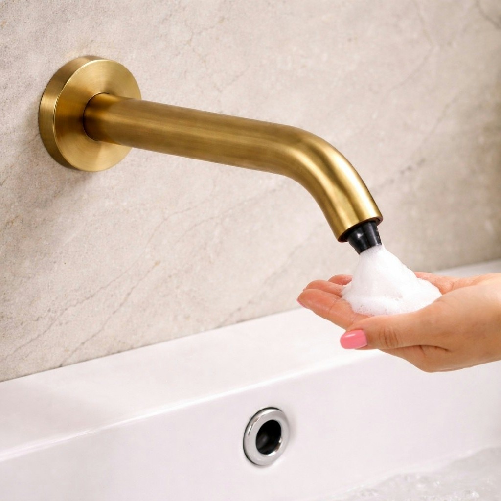 BS9799-DDP large capacity wall-mount AC/DC soap dispenser reservoir